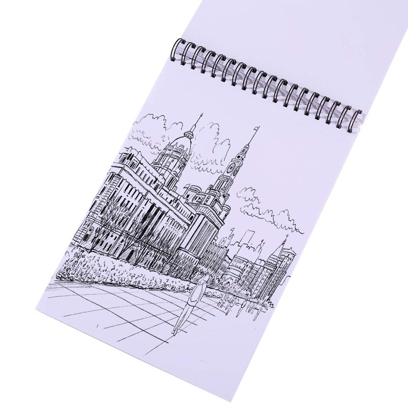 BB Bachmore Bachmore Sketchpad 9X12 Inch (57lb/85g), 100 Sheets of Spiral Bound Sketch Book for Artist Pro & Amateurs | Marker Art, Colored Pencil - Image 5